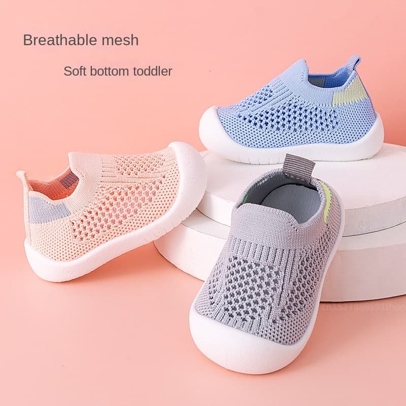 Kids Shoes Casual Breathable Infant Baby Girls Boys Tênis De Malha Para Meninos Fundo Macio Confortável Não Escorrega