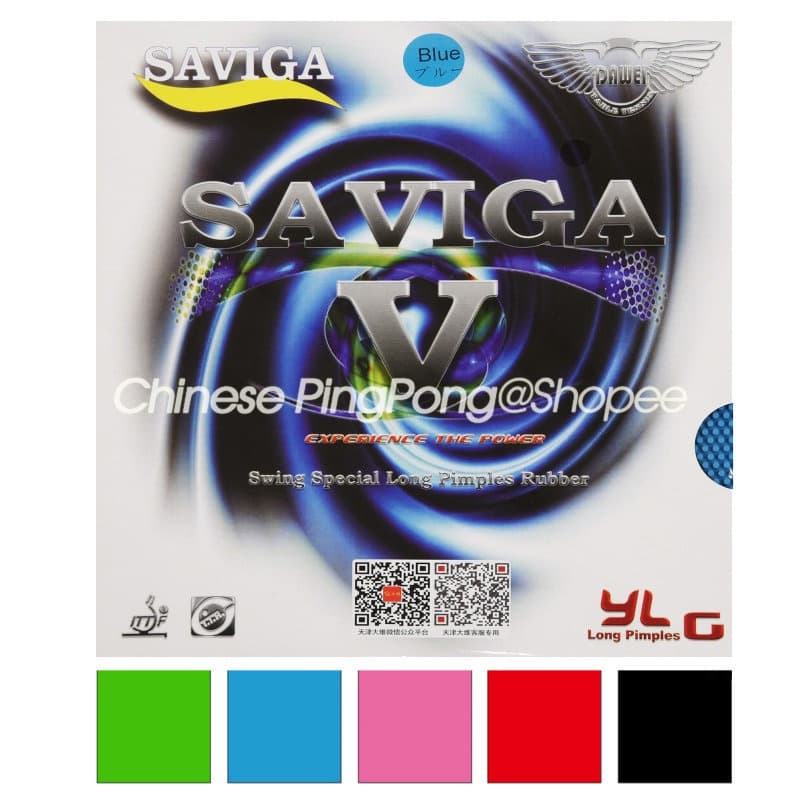 2023 Novo DAWEI SAVIGA V Colorido Borracha De Mesa De Tênis (Rosa , Verde , Azul) Pips-long Ping Pong Topsheet OX