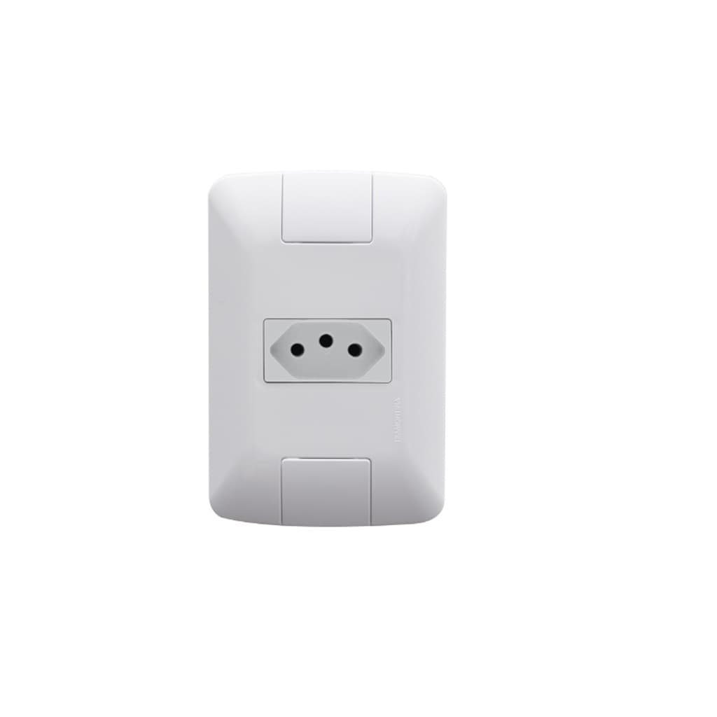 Conjunto 4x2 com 1 Tomada 2P+T Aria 10 A 250 V Branco - Tramontina