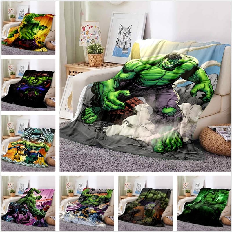 Marvel Super-Herói Verde Gigante Cobertor Sofá Escritório Cochilo Macio E Confortável De Ar Condicionado Pode Ser Person