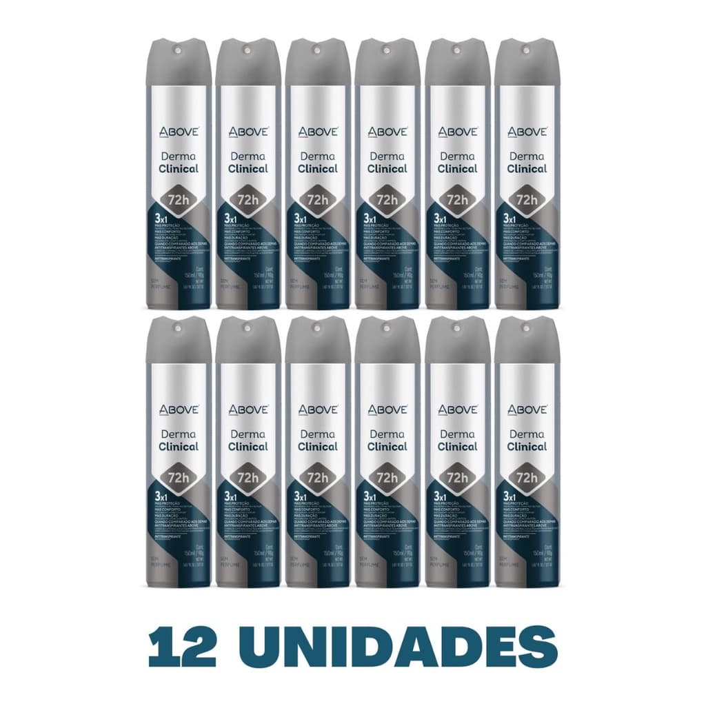 ANTITRANSPIRANTE DERMACLIN SEM PERFUME MEN 12 UNIDADES