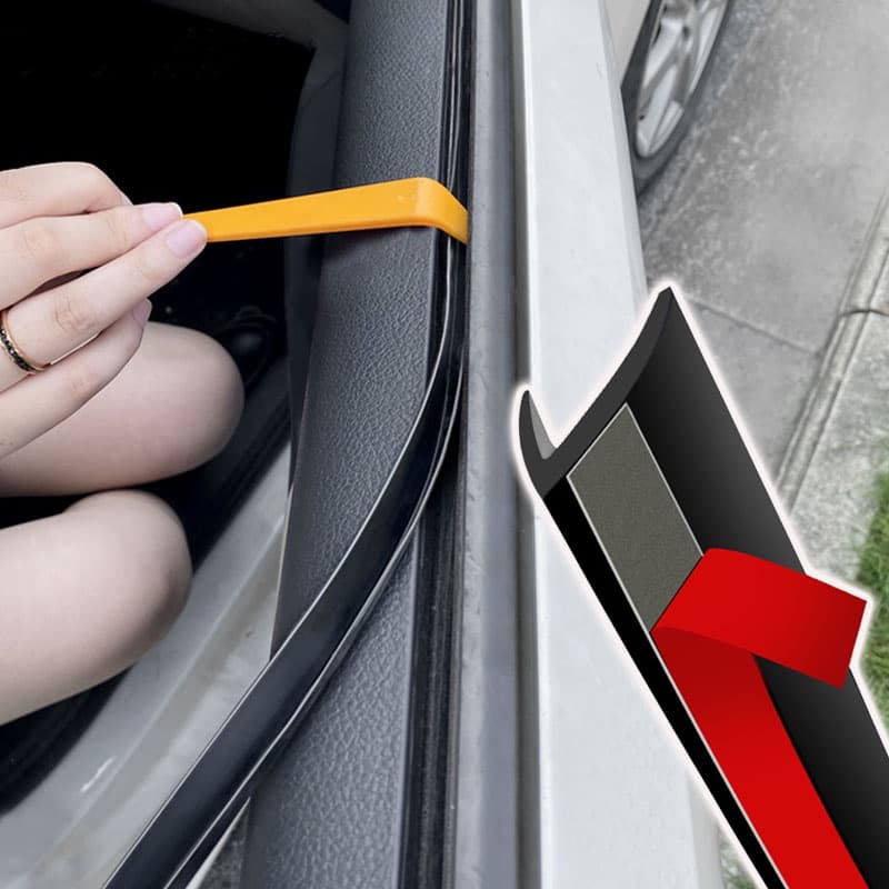 Tiras De Vedação Da Janela Lateral Do Carro Em Forma De V 4M De Borracha De Vidro Automático Isolamento Acústico