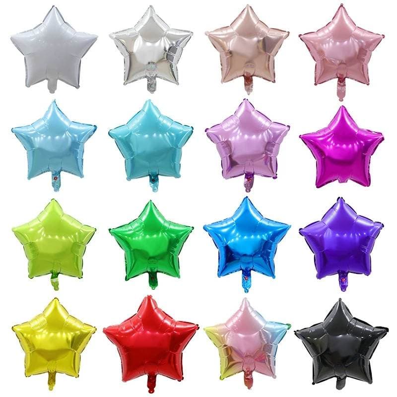 18 Cores Disponíveis/Decoração De Festa De Aniversário Balão De Filme De Alumínio/Folha Pentagrama De 18 Polegadas