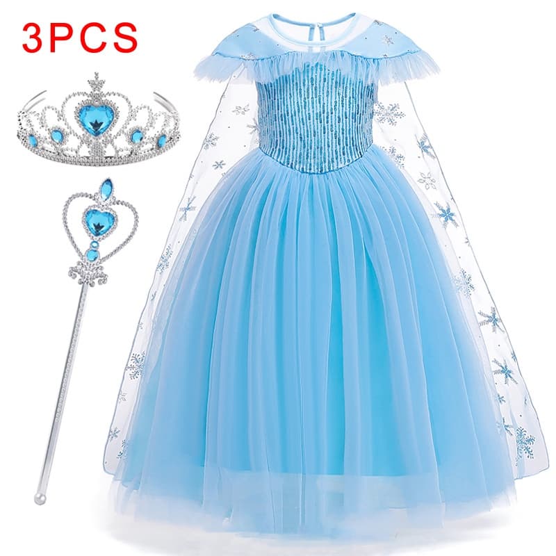 MQATZ Elsa vestidos para crian莽as meninas lantejoulas traje cosplay vestido de festa do beb锚 menina princesa festa 2-10