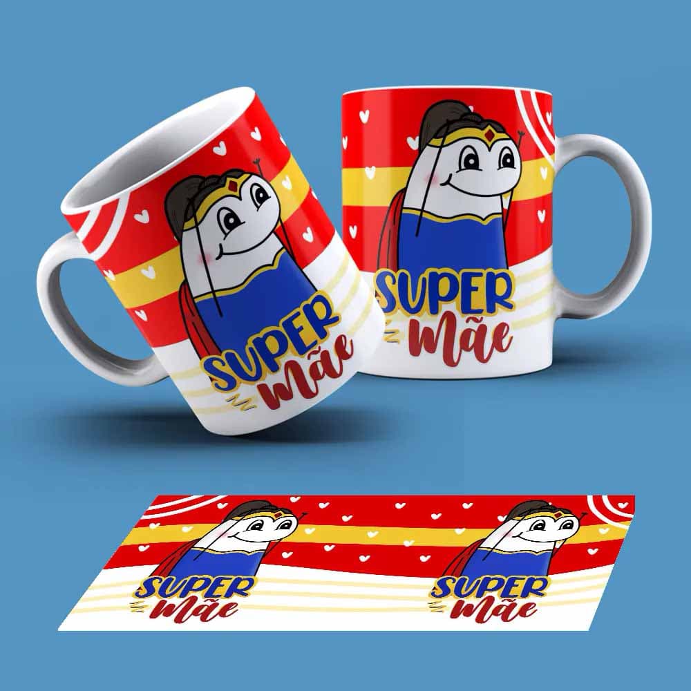 Caneca Flork Tema Mãe Personalizada Com Nome Ref (31708)