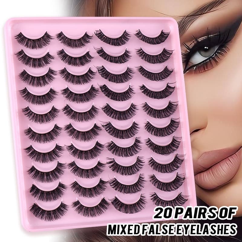 20Pairs cilios postiços natural DD Curl cílios postiços cílios postiços 3d