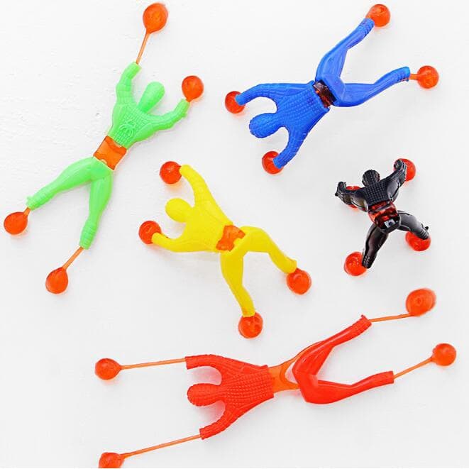 Kit 20 Boneco Gruda e Desce na Parede Ninja Color homen aranha
