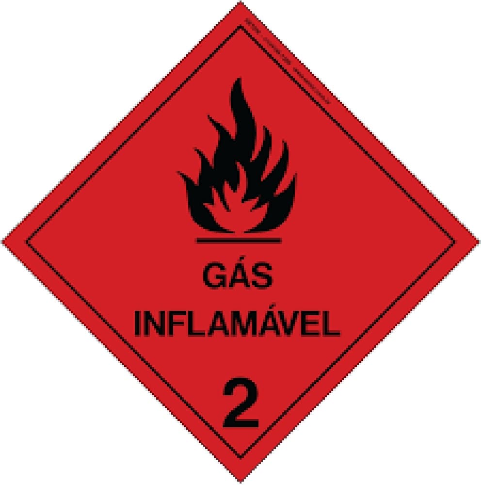 Placa Gás Inflamável N2 Simbologia Sinalização 30x30