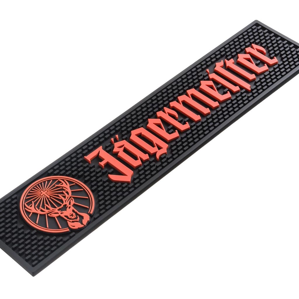 Bar Mat Jagermeister 60x12 Emborrachado Porta Copos Suporte De Garrafas Geladas Quentes Festa