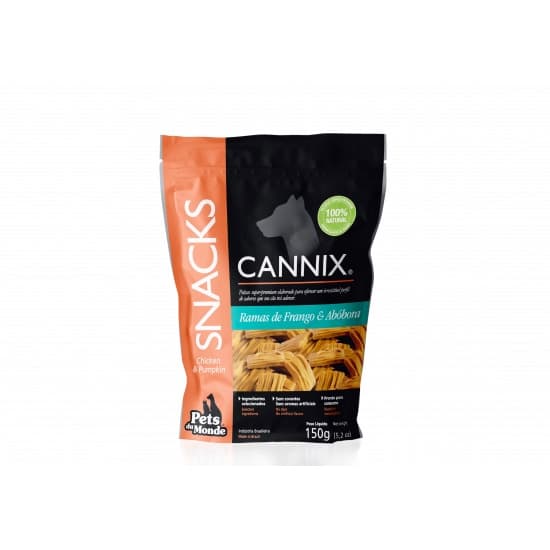 PETISCO NATURAL PARA CÃES RAMAS FRANGO E ABOBORA CANNIX 150G