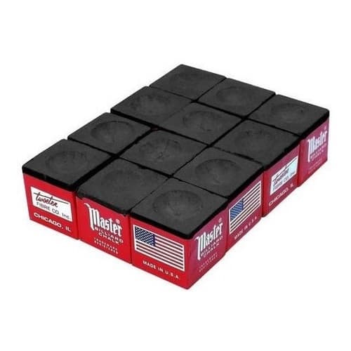 Giz Master Preto Original Para Taco Sinuca 12 Unidades