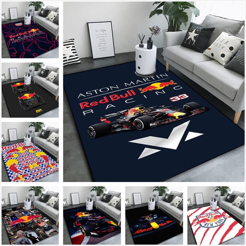 Tapete Impresso Red Bull Personalizável Para Quarto , Sofá De Cabeceira , E De Porta-Absorção De Água Antiderrapante 4