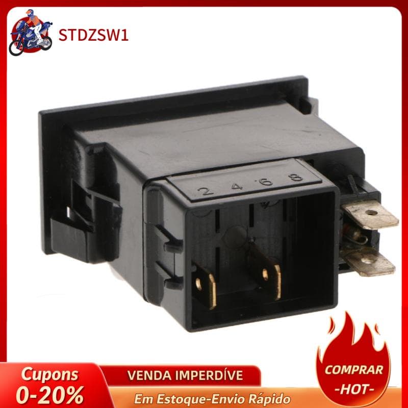 [stdzsw1] 1 Peça 2 Pólos Interruptor De Comutação Iluminado Por LED Botão