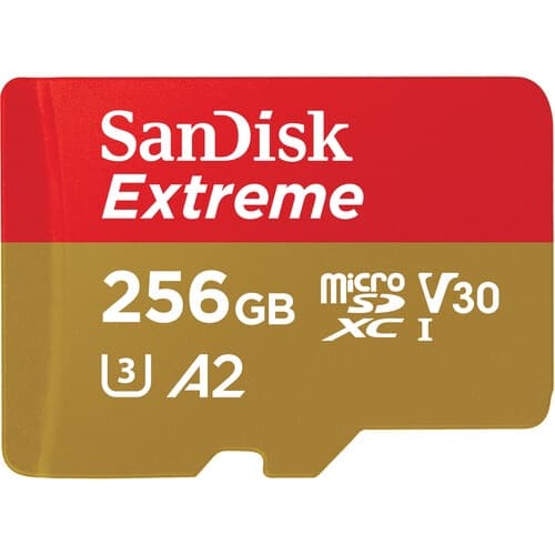 CARTÃO MEMÓRIA SANDISK EXTREME MICRO SD XC 256GB (190MB/S)