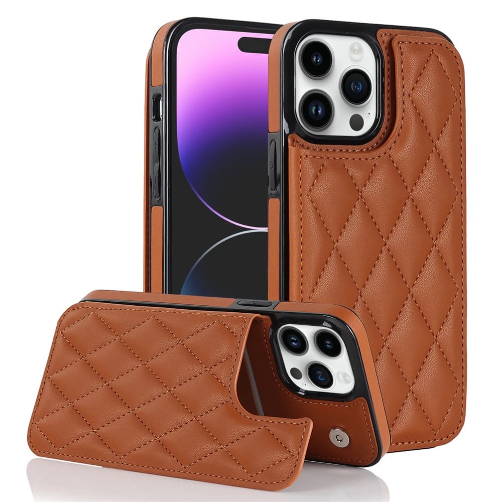 Conjunto De Couro De Luxo Com Suporte Para Cartão De Telefone IPhone 15 16E 17 Air 14 Pro Max 14 Plus 11 12 13 Mini