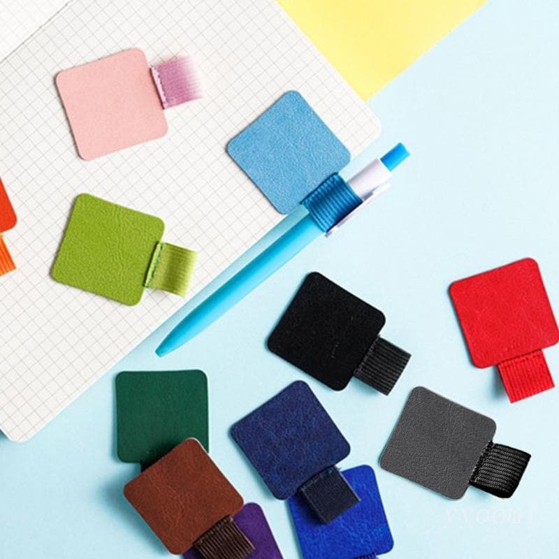 5 Pcs Leather Pen Loop Holder for Notebooks Journals Planners Tablet for Case