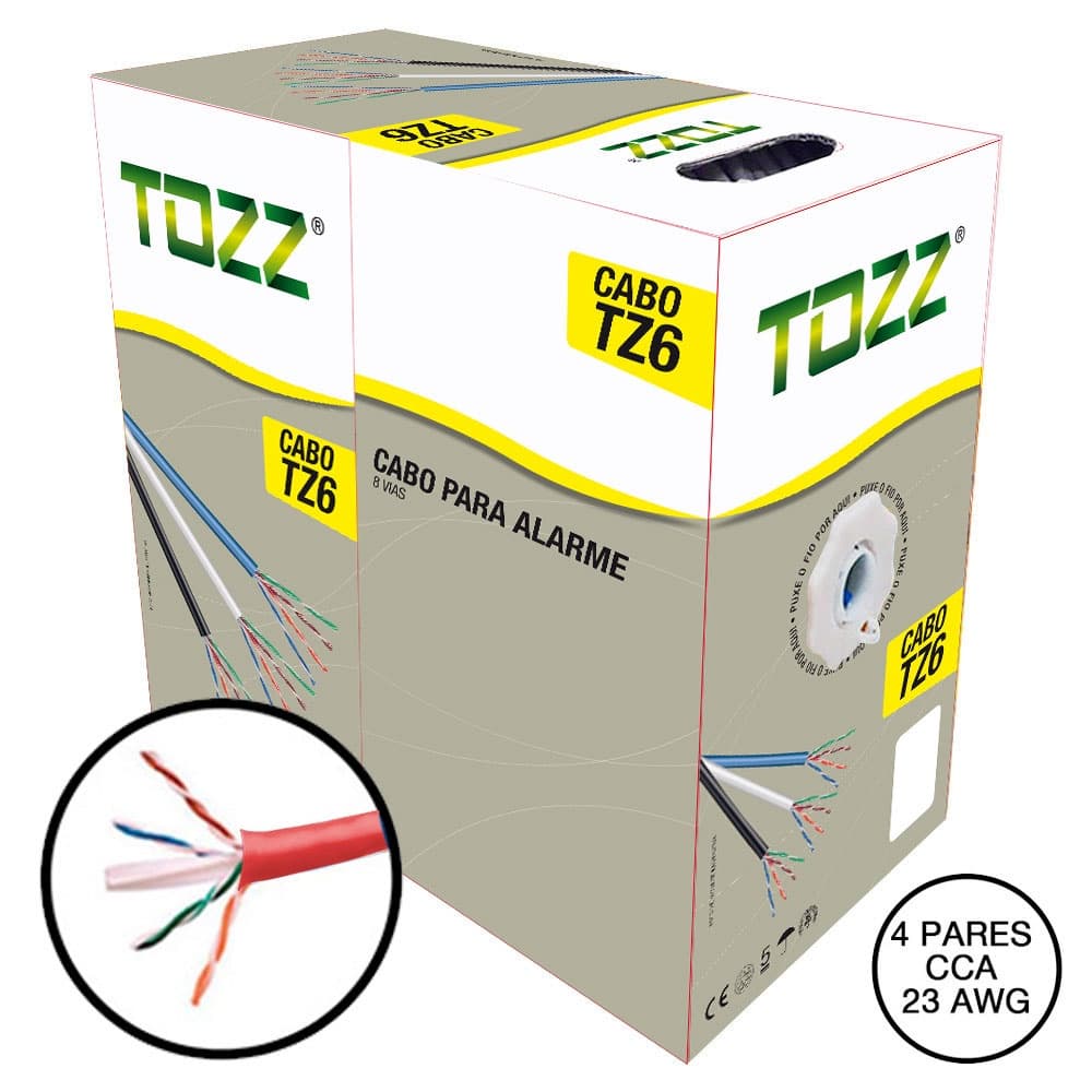 Cabo De Rede Cat-6 Com 305 Metros TOZZ