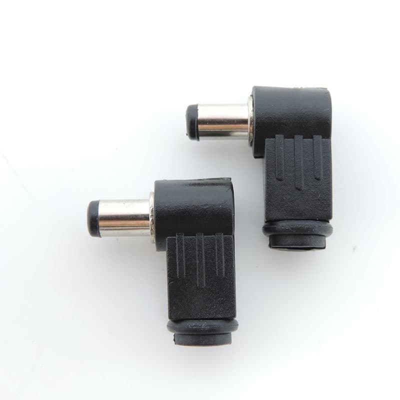 5.5x2.1mm Adaptador De Alimentação DC Jack Plug 5.5 * 2.1mm Conector Em Forma De L Macho 90 Ângulo Reto Cabo Cabeça Únic