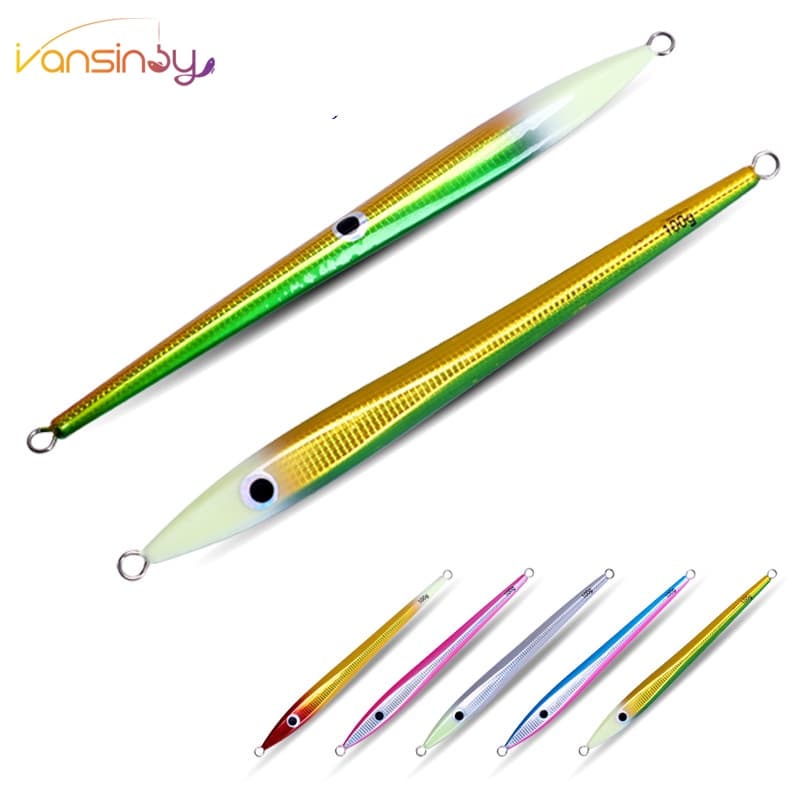 Jigs De Pesca Chumbo Brilhante 60g 80g 100g 200g 300g 400g Lures Em Mar Profundo/Slow Jigging Pitching Artificial for Tuna , Grouper , Dogto