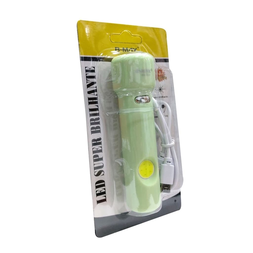 Lanterna Led Tática portátil Recarregavel Plastico leve