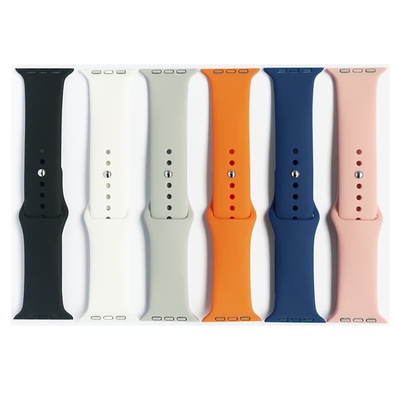 Bracelete De Silicone Multicolor De Smartwatch Relógio Inteligente Simples 42mm 45mm 49mm