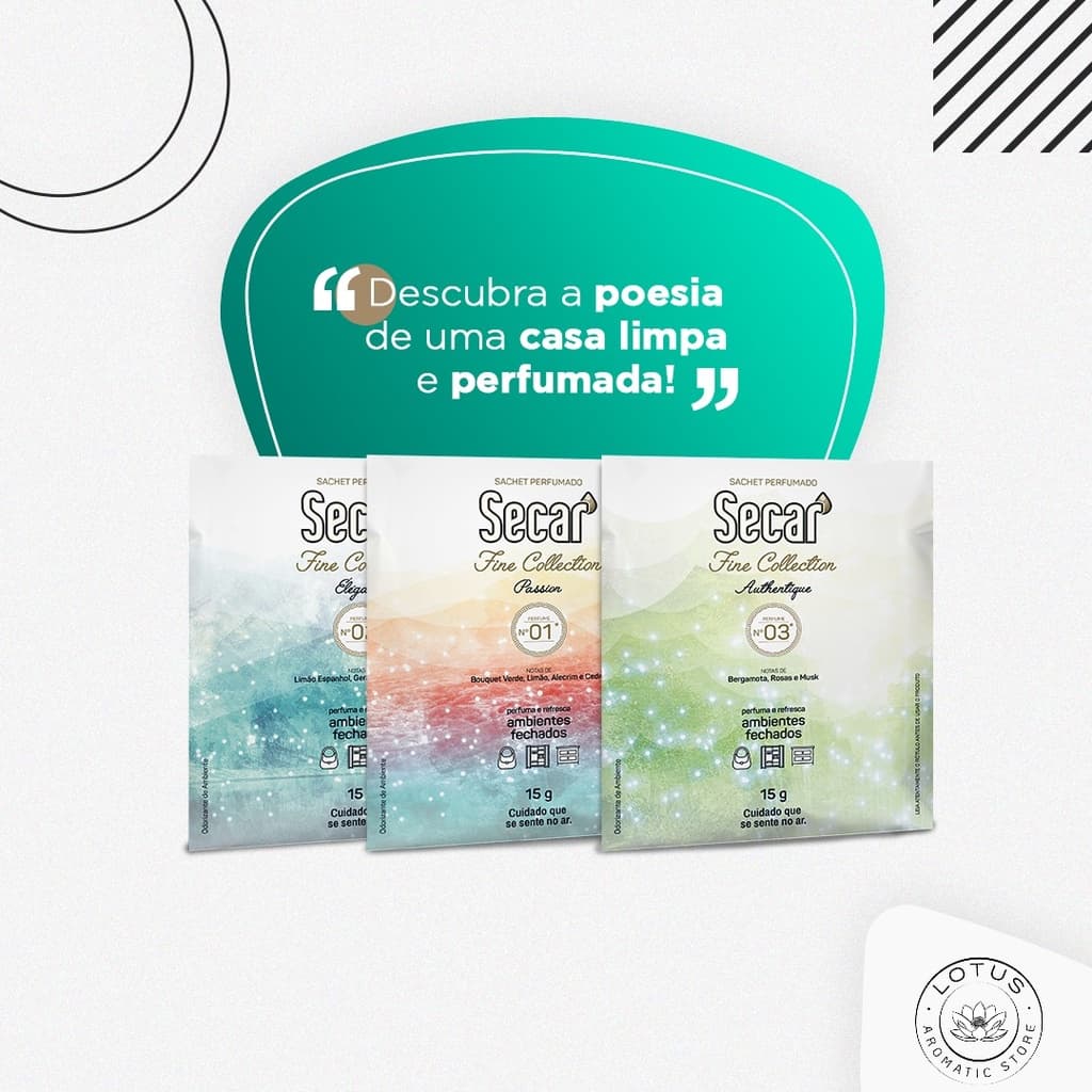 Sache Perfumado Secar Fine Collection - Gavetas, Guarda Roupas, Roupeiros, Cheirinho de Carro novo