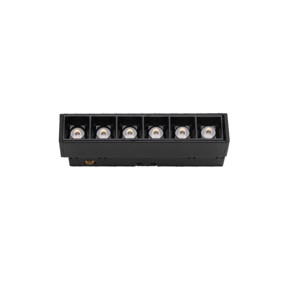 Módulo Projetor Pontual LED Fixo 6W 30º 48V 420LM para Trilho Magnético 3000K Quente Astra LED Preto