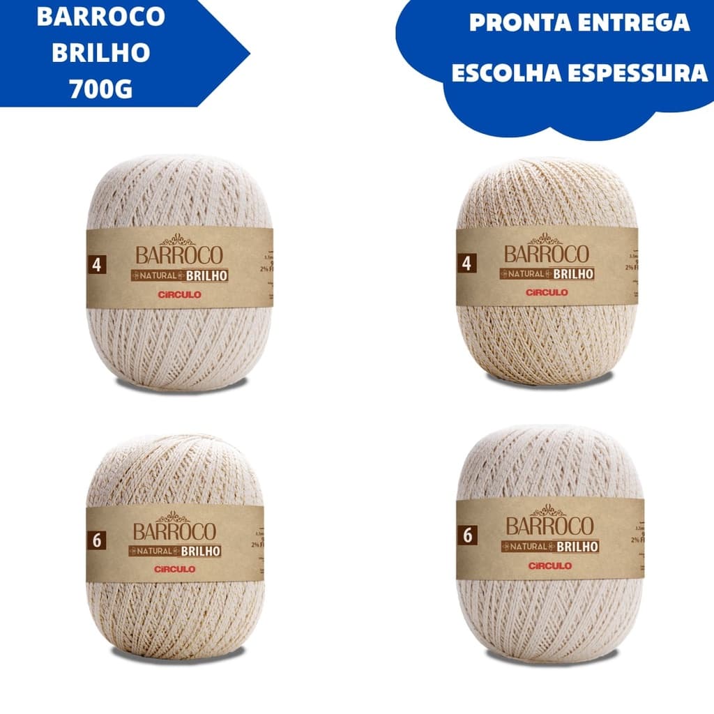 Barroco Natural Brilho 700 Gramas - OURO e PRATA