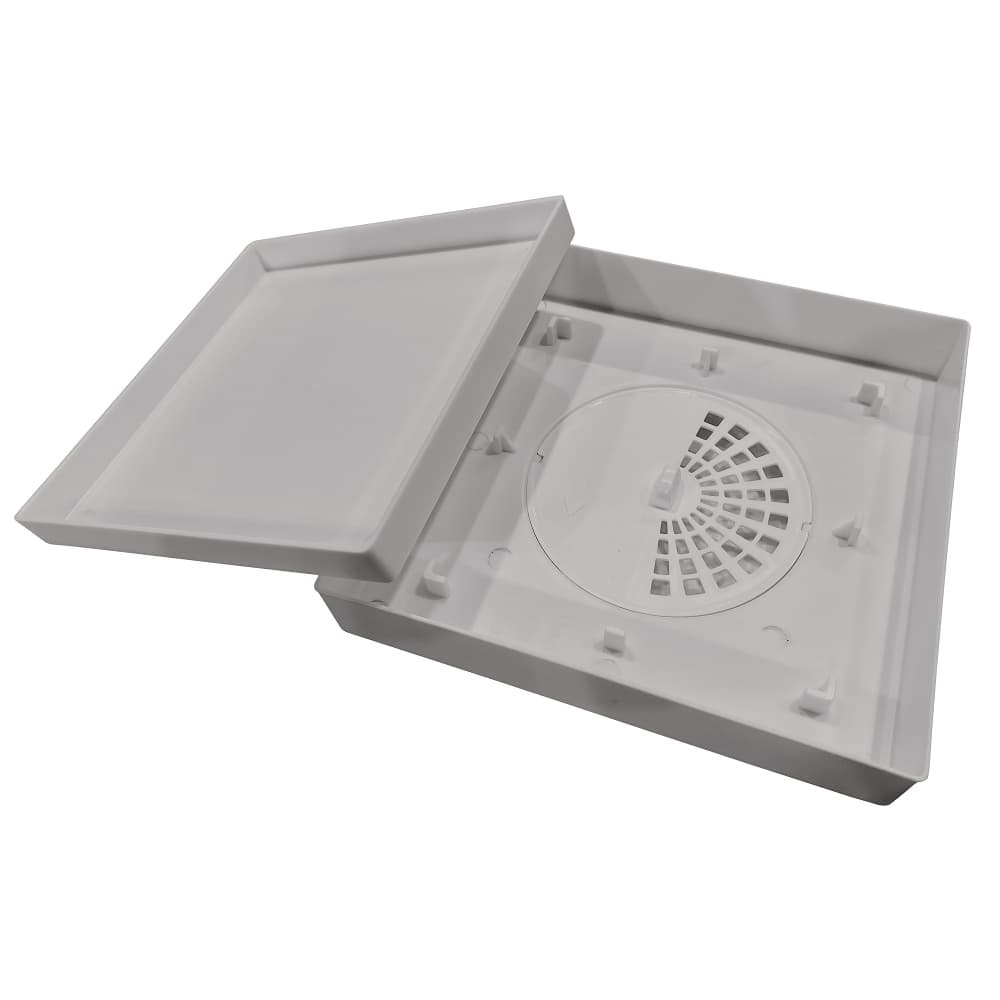 Ralo Oculto 15 x 15 Invisível Universal Sifonado Cinza Claro MultiCerto