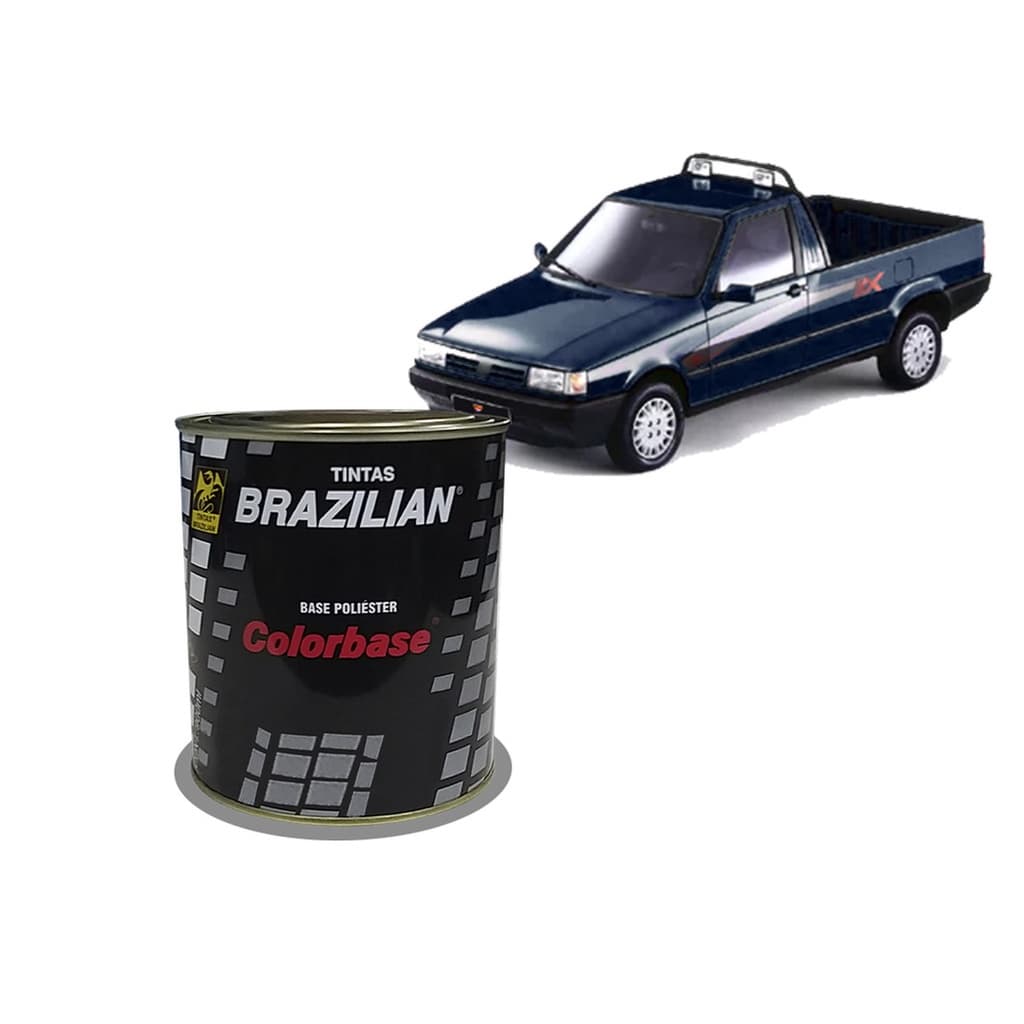 Tinta Colorbase Brazilian Base Poliéster Fiat Azul Santiago 900ml 1996 1997 1998 1999