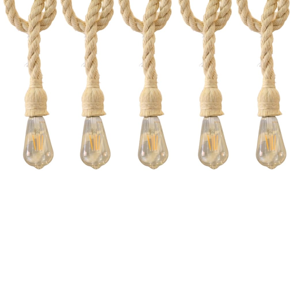 Lustre Luminaria de teto Pendente Corda Decoração kit com 5