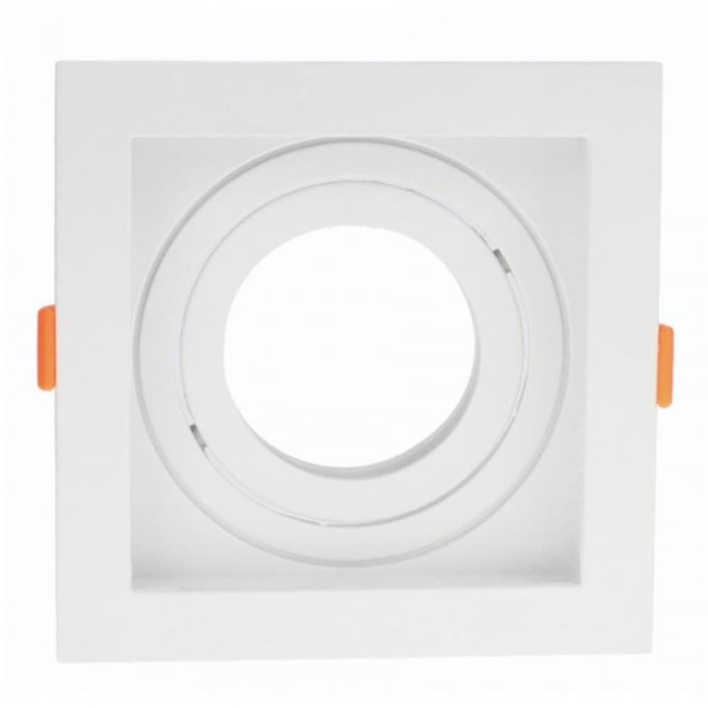 Spot Flea Embutir Recuado MR16 Direcionável Quadrado Branco Nordecor