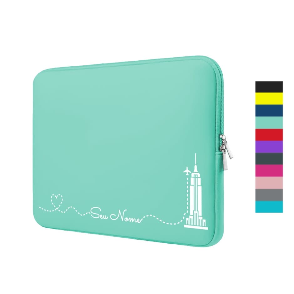 Capa Case Pasta Maleta Para Notebook e Macbook Personalizada 11 12 13 14 10 15 17 Polegadas
