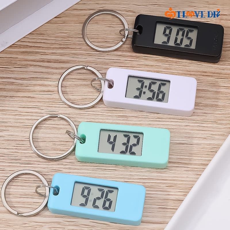Relógio Eletrônico De Bolso Com Bateria De Botão Criativo Mini Chaveiro Alimentado Por/Tela Digital Clarity/Relógios Portáteis Suspensíveis Para Temporização Ao Ar Livre