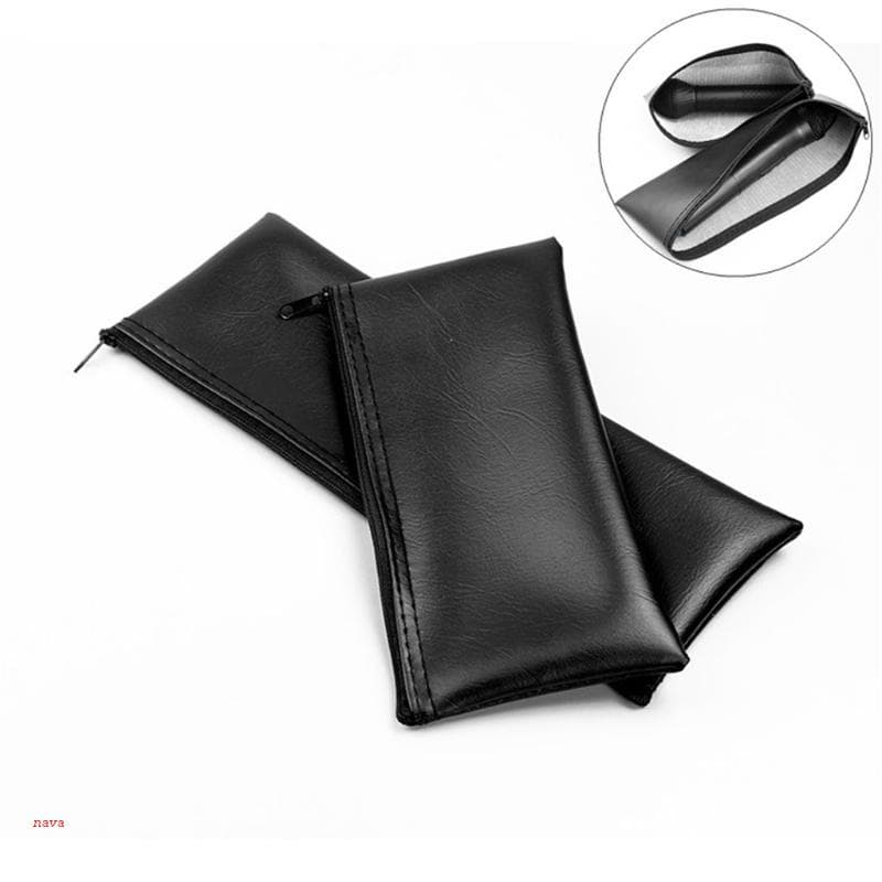 nava 2Pcs Professional Microphone Holder Leather for Case Zíper Para Microfone Peças Reposição