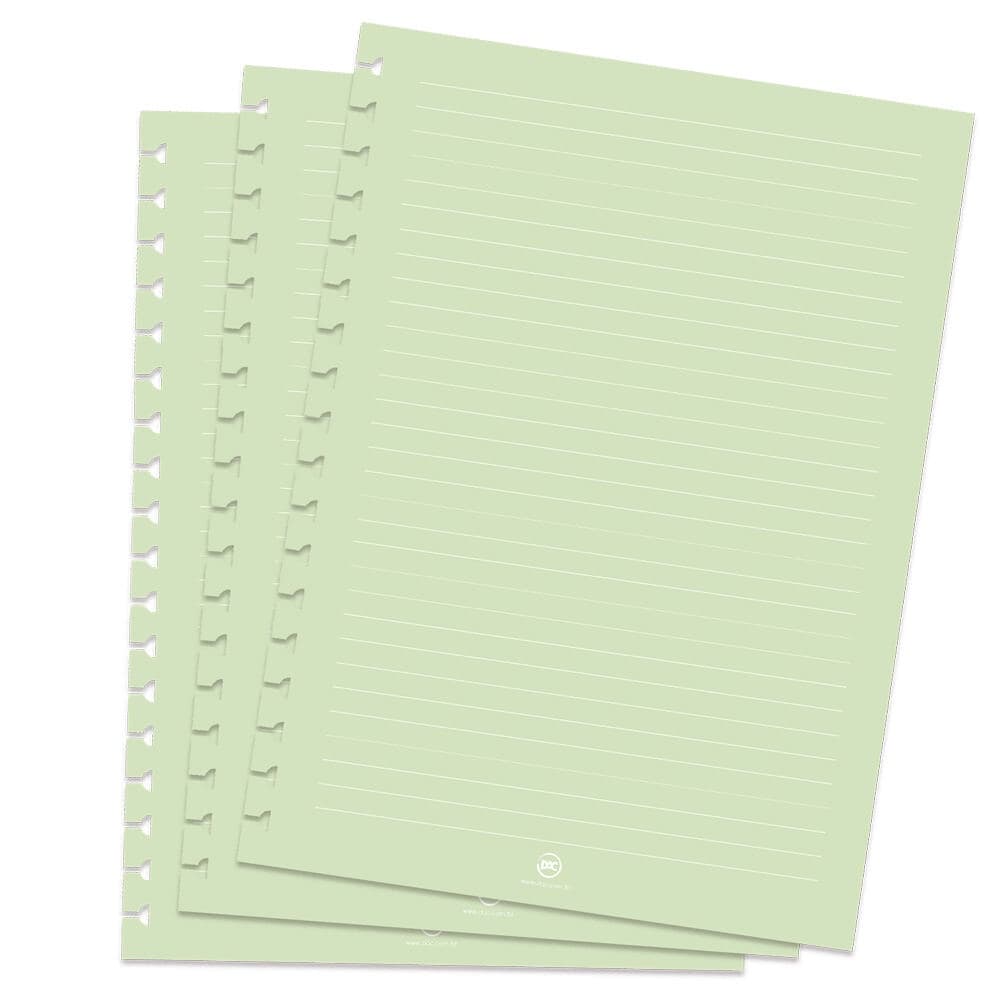 Refil Para Mini Caderno Inteligente 48 Folhas Verde Dac