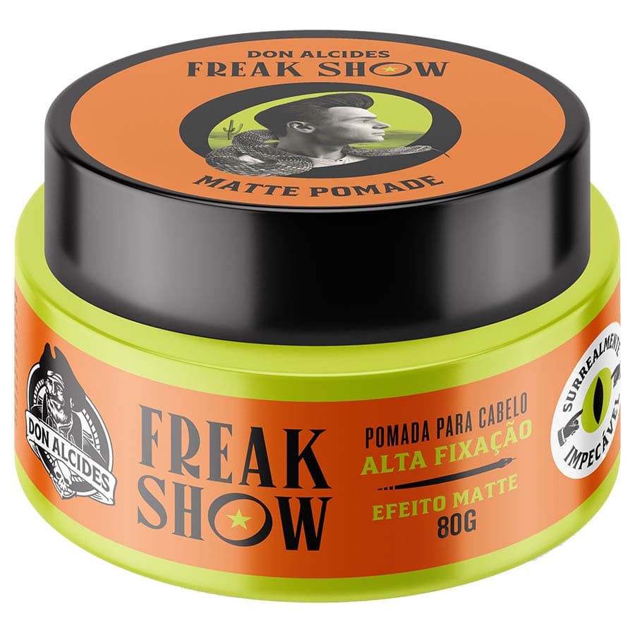 Pomada Matte Freak Show Efeito Seco Alta Fixação 80g Don Alcides