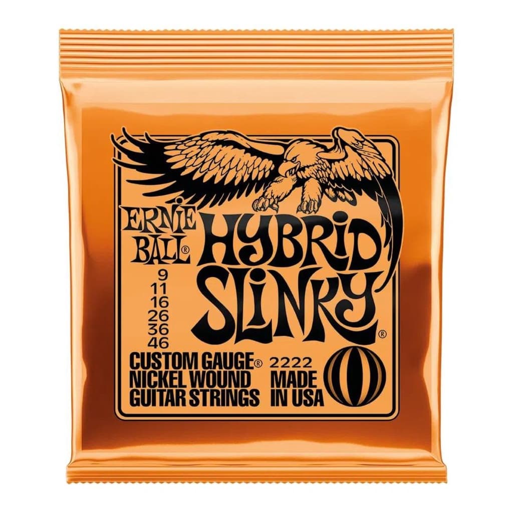 Kit 5 Encordoamentos Para Guitarra 009 Hybrid Slinky Níquel Ernie Ball