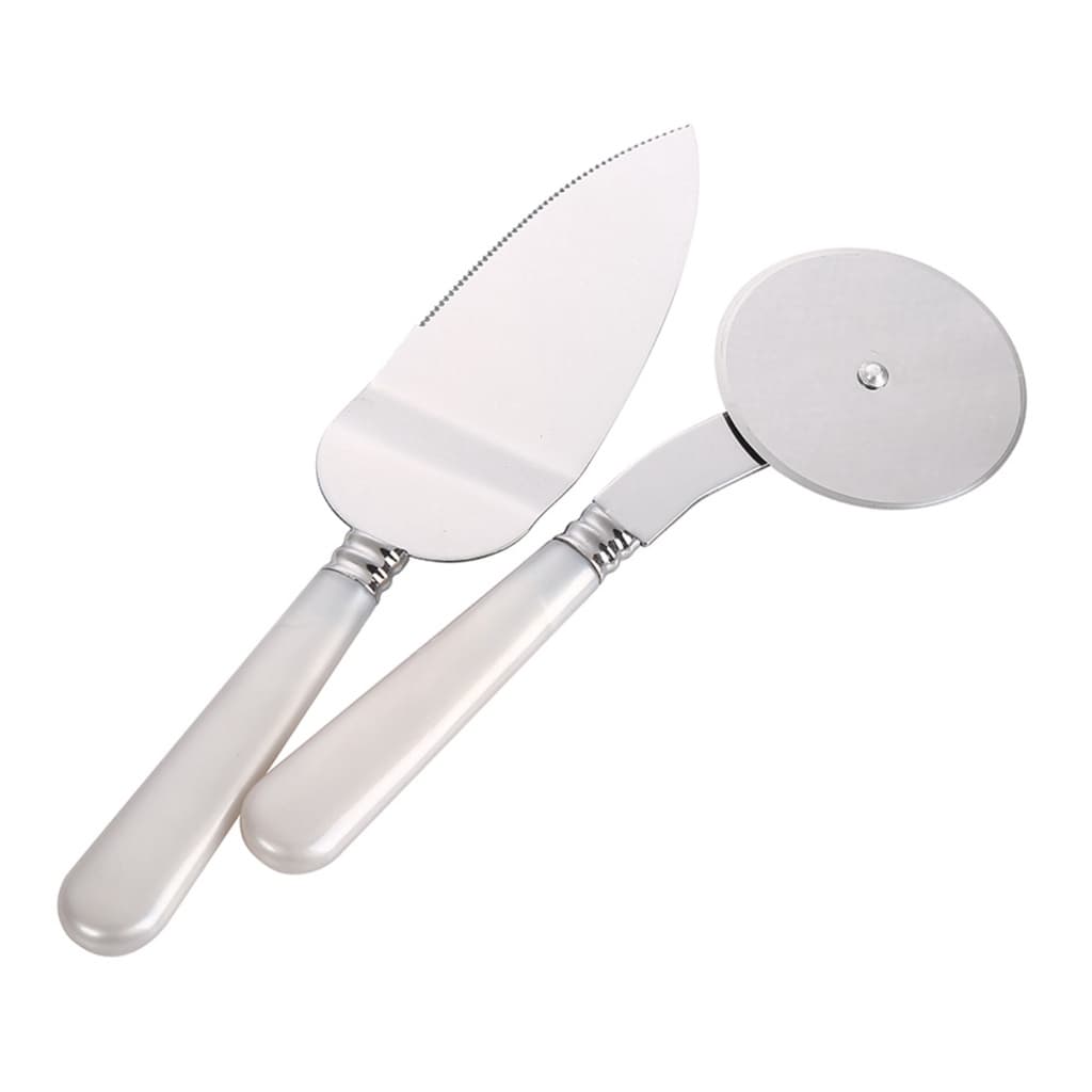 Conjunto Pérola Aço Inox Cortador Pizza Espátula Hauskraft