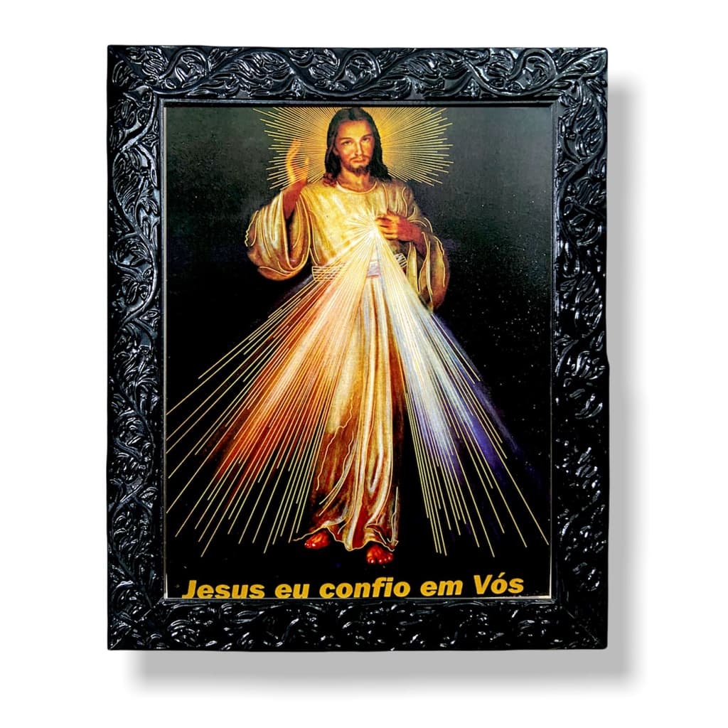 Quadro Jesus Misericordioso Decorativo Parede Resinado 25x30 Promoção