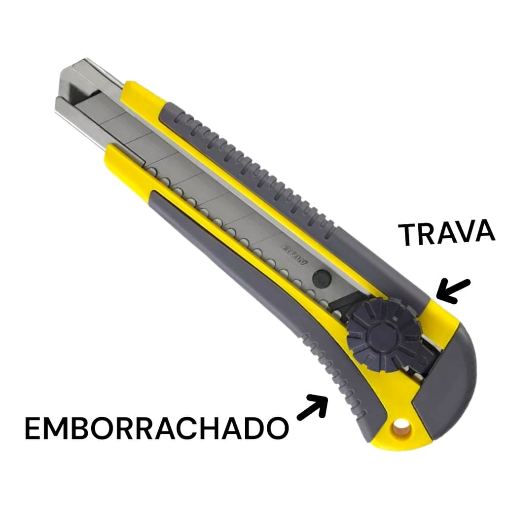 Estilete Lamina Larga 18mm Trava Plastica Artmak pachwork br