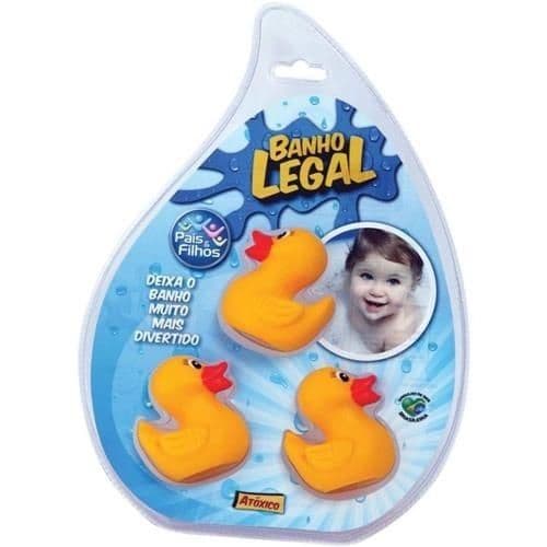 Brinquedo para Banho 3 Patinhos de Vinil Macio - Pais e Filhos