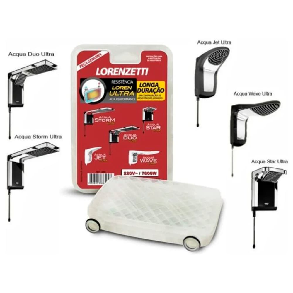 Resistência Ducha Acqua Ultra 220V 7800W  Lorenzetti