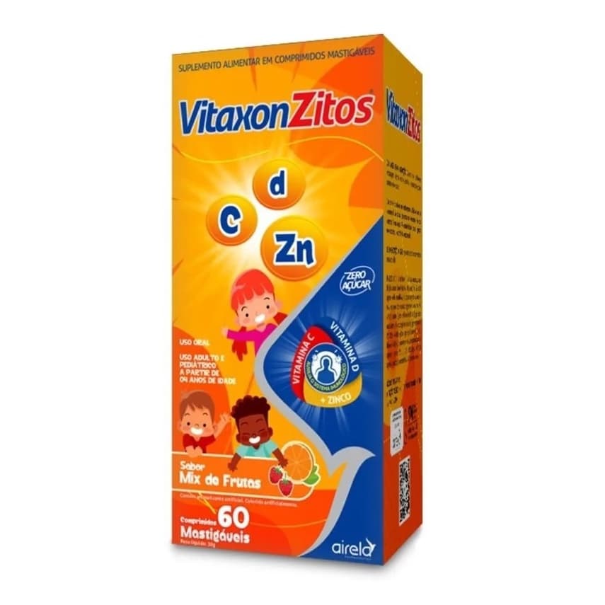 Vitaxonzitos Vitaminas C + D + Zinco 60 Cp Mastigaveis