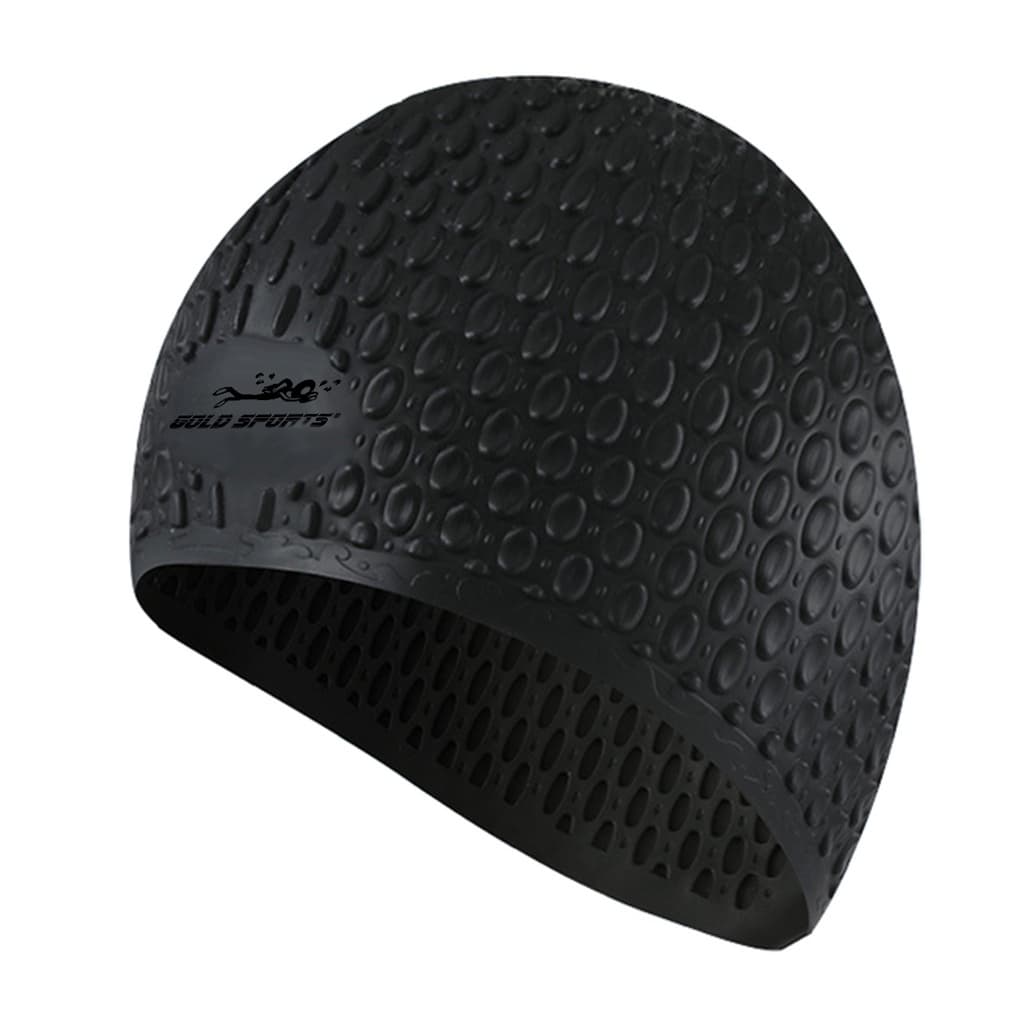 Touca De Natação Gold Sports Gota Ultra Soft De Silicone - Com Cobertura das Orelhas