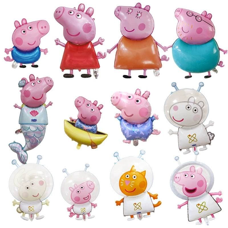 Porco série folha de alumínio balão / porco irmã George aniversário festa decoração