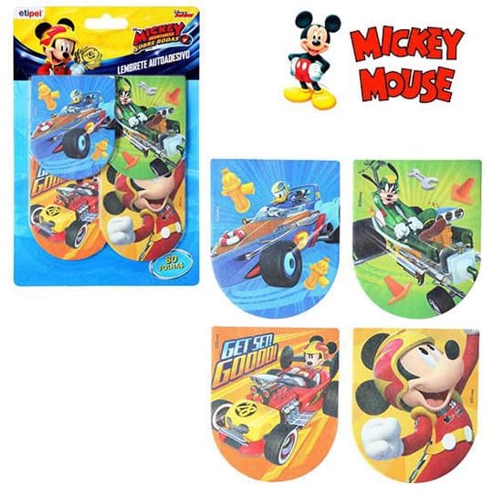 BLOCO AUTOADESIVO / STICKER PARA RECADO COM 80 FOLHAS MICKEY 8X6,5 CM