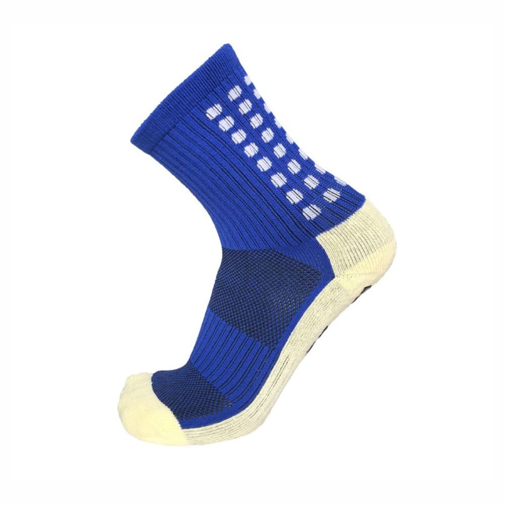 Meia Trusox Para Futebol Antiderrapante Anti Torcao Caminhadas Corridas Pratica Esportiva Azul