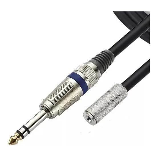 Cabo Extensor P2 P10 Stereo Fone Ouvido Retorno 3 Metros