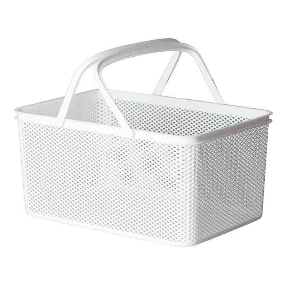 Cesto Retangular Línea com Alça Branco 40x27x20cm 1993 Paramount